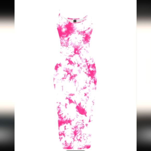 Pink Marble Tye-Dye Maxi Dress - Picture 1 of 3